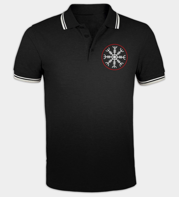 Ægishjálmur Embroidered Polo Shirt