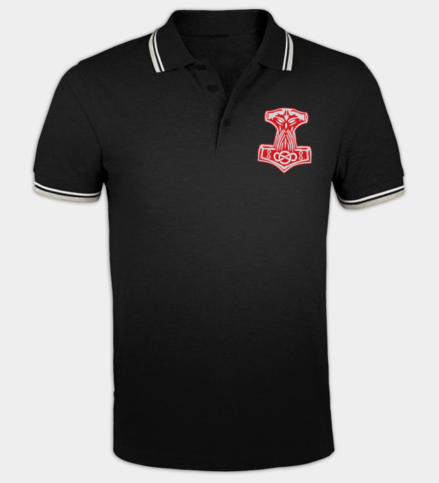 Mjolnir Embroidered Polo Shirt