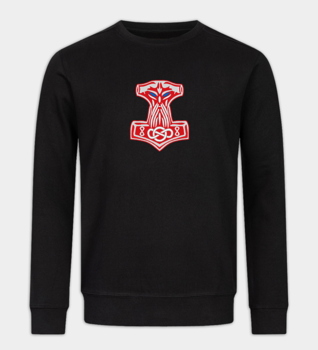 Thor's Hammer Embroidered Sweatshirt