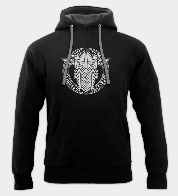 Allfather Odin / Wotan Embroidered Hoodie
