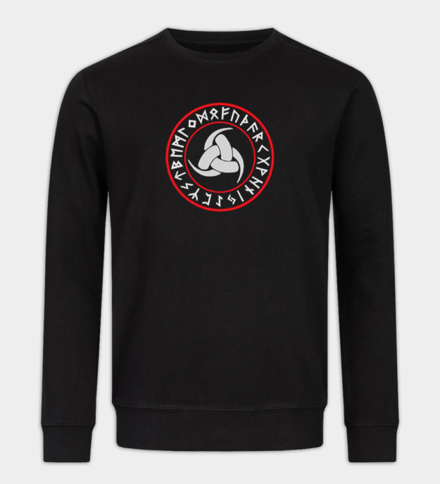 Odin's Triple Horn Embroidered Sweatshirt