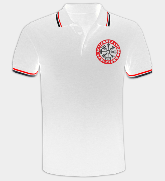 Runic Vegvisir Embroidered Polo Shirt