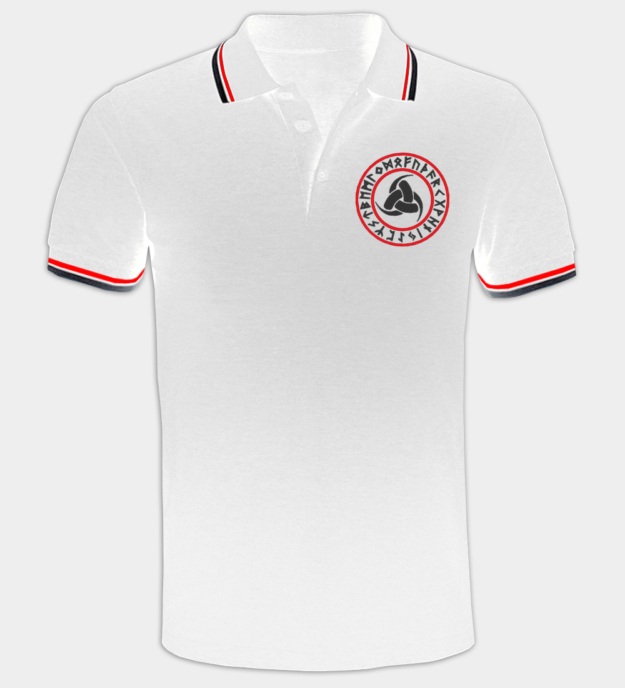 Triple Horn of Odin Embroidered Polo Shirt