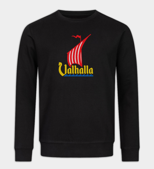 Valhalla Dragon Ship Embroidered Sweatshirt
