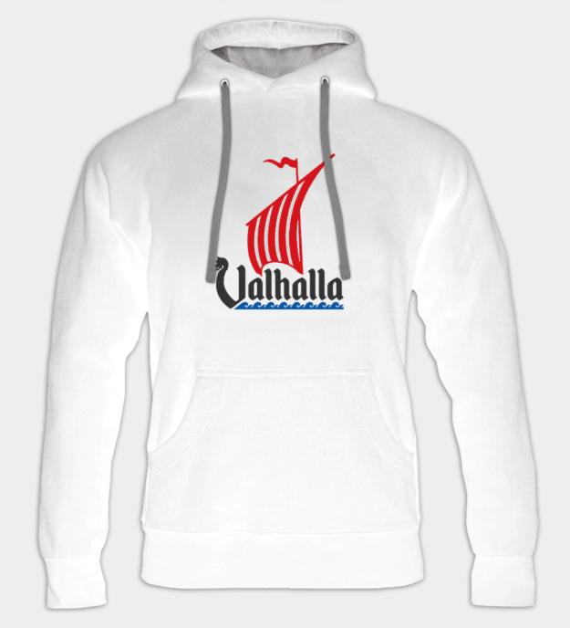 Viking Dragon Ship Embroidered Hoodie