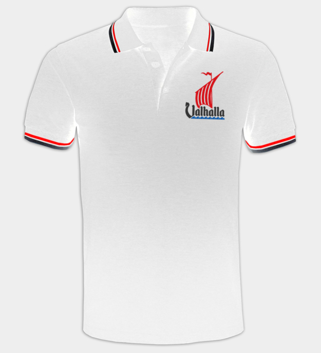 Viking Dragon Ship Embroidered Polo Shirt