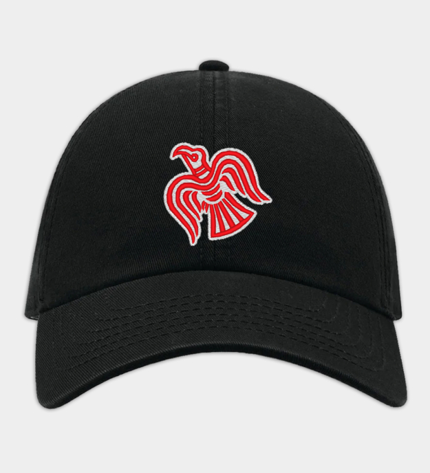Viking Raven Motif Embroidered Baseball Cap