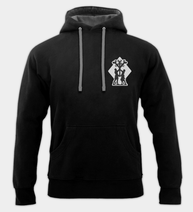 Algiz Life Rune Embroidered Hoodie