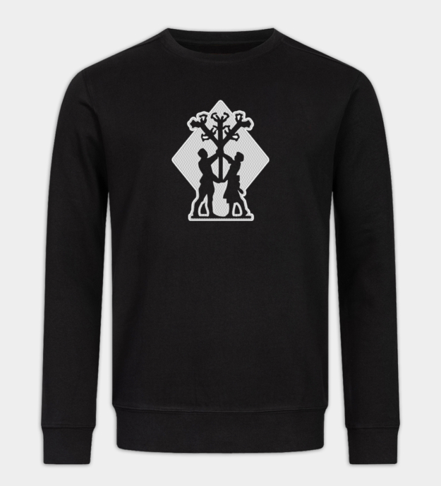 Algiz Motif Embroidered Sweatshirt