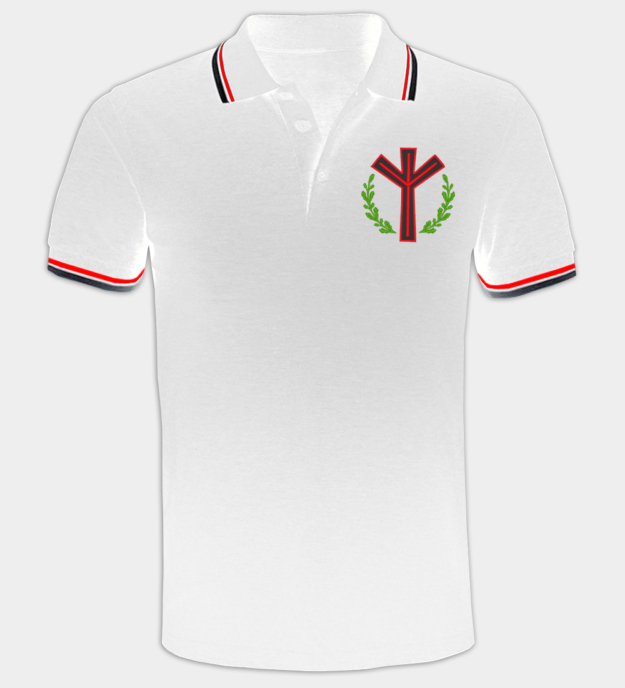 Algiz Rune Embroidered Polo Shirt