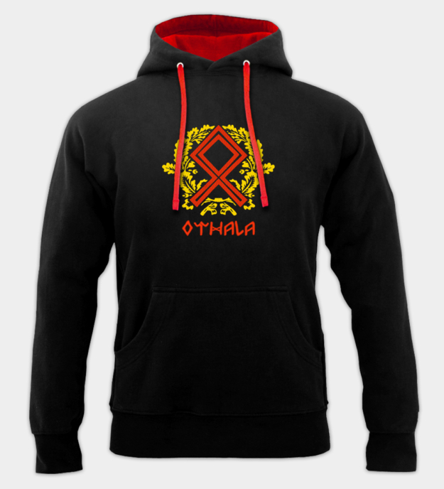 Othala Rune Embroidered Hoodie