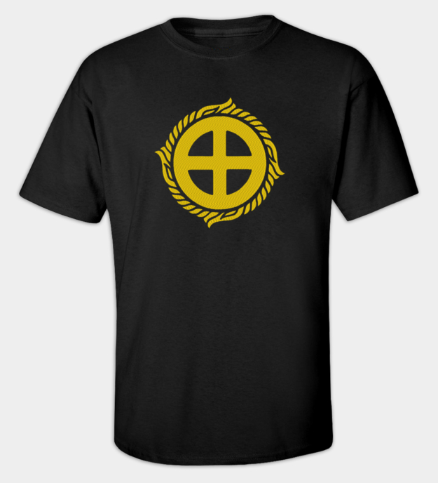 Sun Cross Embroidered T-Shirt