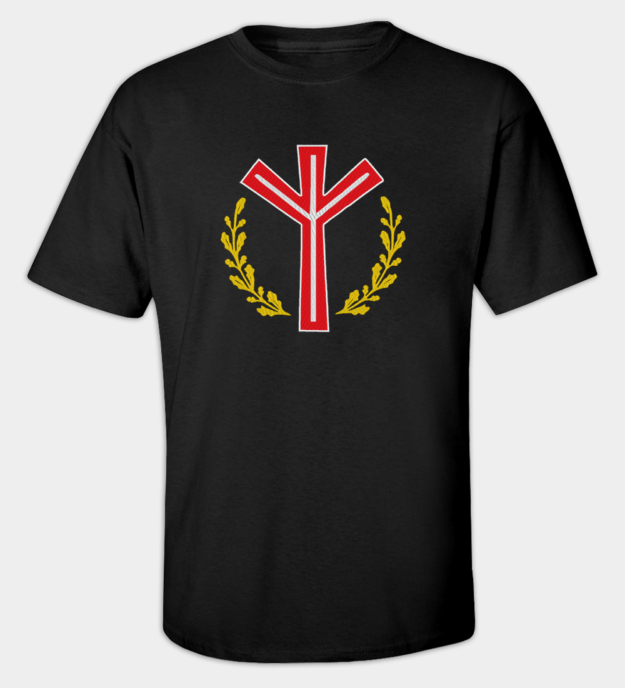 Algiz Life Rune Embroidered T-Shirt
