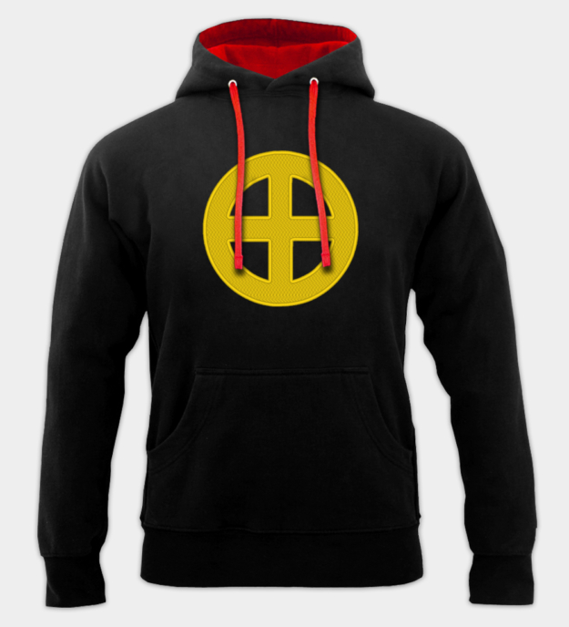 Sun Cross Embroidered Hoodie