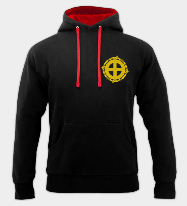 Sun Cross Embroidered Hoodie